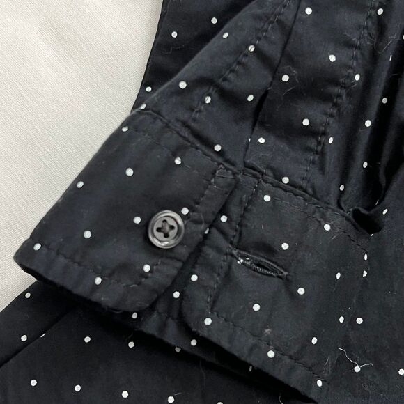 Old Navy "The Tunic" Black & White Polka Dot Long Sleeve Button Down Shirt M - Picture 3 of 6